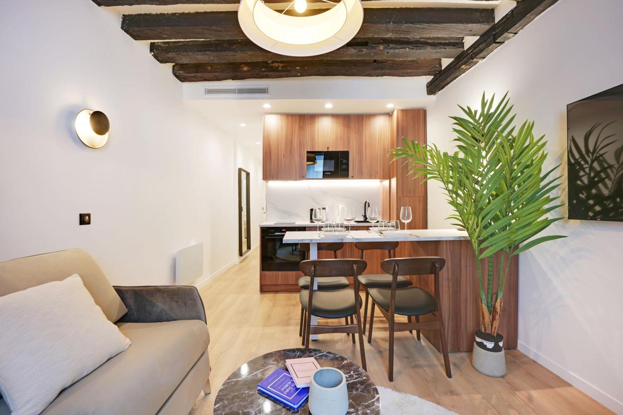 Appartement Chic - 1br-4p -ac- Marais-vosges *